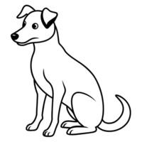 hund färg bok illustration linje konst vektor