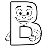 b Alphabet Färbung Buch Illustration vektor