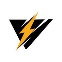 elektrisk v logotyp design illustration vektor