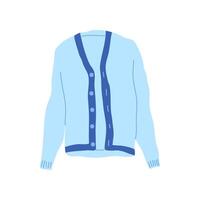 Karikatur Kleider männlich Blau Strickjacke vektor