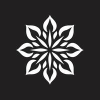heilig Geometrie entfesselt Mandala Emblem mit einfarbig Muster ewig Symmetrie elegant Mandala im glatt schwarz vektor