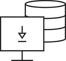 lagring data ikon symbol bild för databas illustration vektor