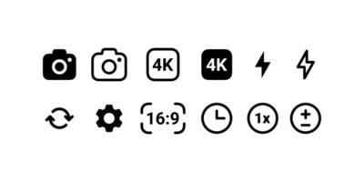 kamera ikoner. mobil ikoner. skalbar grafik vektor