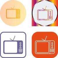 Fernseher einstellen Symbol Design vektor