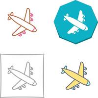 Landung Flugzeug-Icon-Design vektor