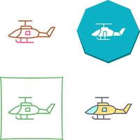 Militärhubschrauber-Icon-Design vektor