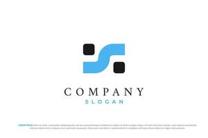 brev s företag modern logotyp vektor