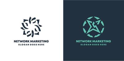 Netzwerk Marketing Logo Design Vorlage, eps 10 Illustration vektor