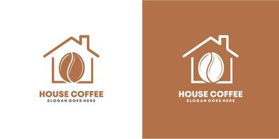 Kaffee Haus Logo einfach und modern minimal Profi Stil Logo Design Konzept. vektor