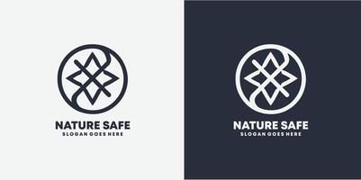 natur säker logotyp design, miljö- uppdatera. ikon symboler eps 10. vektor