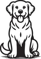 gyllene retriever hund illustration. vektor