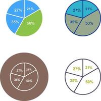 Kreisdiagramm-Icon-Design vektor