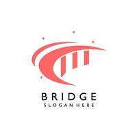 Brücke Logo Vorlage Illustration Design vektor