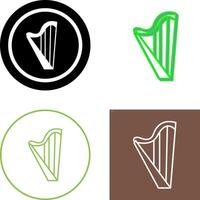 Harfe Symbol Design vektor