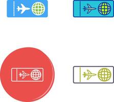 Flugticket-Icon-Design vektor