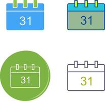 unik kalender ikon design vektor