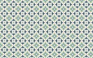 mjuk blå och grön sömlös azulejo golv bricka orientalisk årgång sömlös mönster blommig texturer vektor