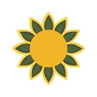 Sonnenblume eben Symbol isoliert auf Weiß Hintergrund zum Ihre Netz und Handy, Mobiltelefon App Design vektor