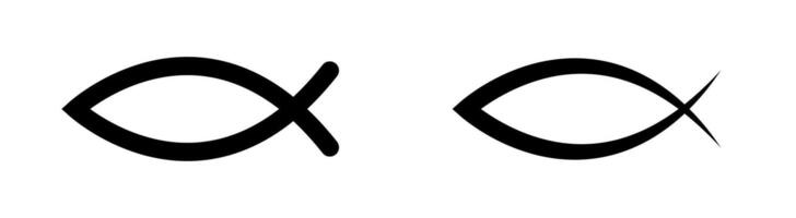 Christian Fisch Symbole. Christian Fisch Symbole. Christian Religion Symbole. Christian Symbol Satz. vektor