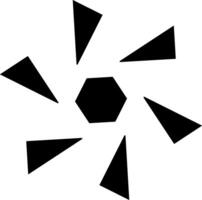 dreieckig Formen um ein Hexagon vektor