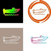 Schnellboot-Icon-Design vektor