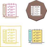 Umfrage Checkliste Symbol Design vektor