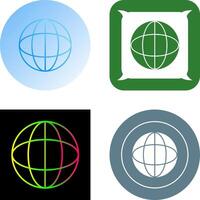 einzigartig Globus Symbol Design vektor
