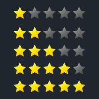 fünf Sterne Kunde Produkt Bewertung Rezension zum Apps und Webseiten, fünf Sterne Symbol vektor