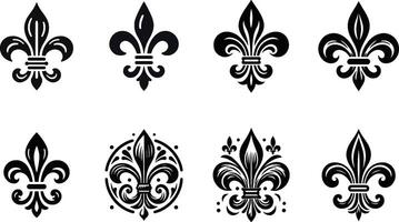 fleur de lis - prydnad ikon design mall vektor