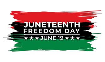 juni frihet dag. afrikan-amerikan oberoende dag, juni 19. baner affisch, flygblad och bakgrund design. vinka pan-afrikansk flagga illustration. vektor