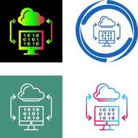 Cloud-Codierungs-Icon-Design vektor