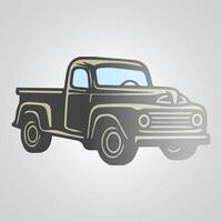 lastbil ikoner årgång bilar unik ikoner och en bil logotyp med en silver- bakgrund illustration vektor