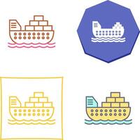 Frachtschiff-Icon-Design vektor