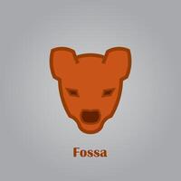 fossa huvud logotyp design vektor