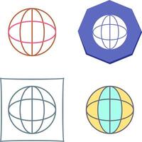 einzigartig Globus Symbol Design vektor