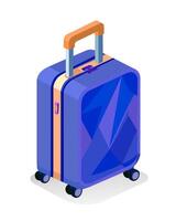 Koffer, Gepäck zum Reisen im ein modern modisch Stil auf ein Weiß isoliert Hintergrund vektor