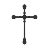 kristen korsa ikon isolerat illustration. vektor