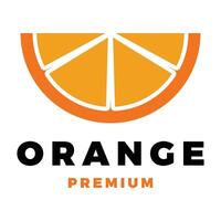 Orange Obst Symbol Logo Vorlage Illustration Design vektor