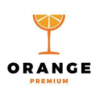 orange frukt ikon logotyp mall illustration design vektor