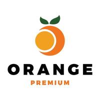 orange frukt ikon logotyp mall illustration design vektor