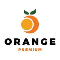 Orange Obst Symbol Logo Vorlage Illustration Design vektor