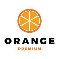 orange frukt ikon logotyp mall illustration design vektor