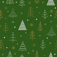 grön vinter jul seamless mönster vektor