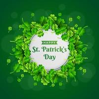 st. Patricks dag bakgrund med shamrock blad vektor