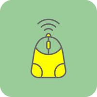 Maus gefüllt Gelb Symbol vektor