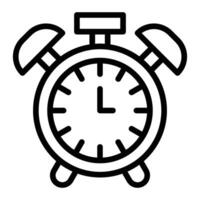 Alarm Uhr Linie Symbol Design vektor