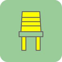 Stuhl gefüllt Gelb Symbol vektor