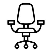 Büro Stuhl Linie Symbol Design vektor