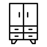 Kleiderschrank Linie Symbol Design vektor