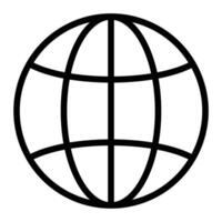 Globus Linie Symbol Design vektor
